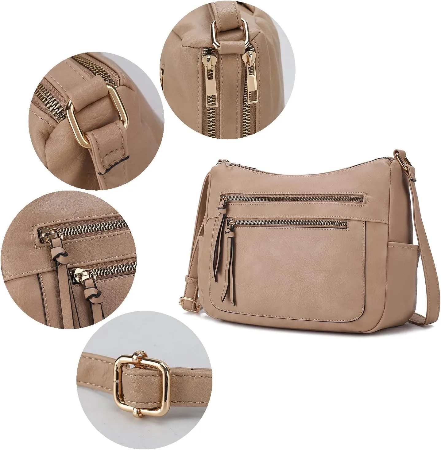 MKF Collection Women Shoulder Bag, Large Crossbody Bag Vegan Leather Handbag Purse By Mia K