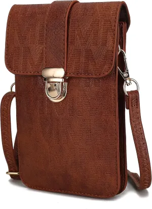 MKF Small Crossbody Cell Phone Purse Wallet for Women – PU Leather Cellphone Bag – Case with Shoulder Strap
