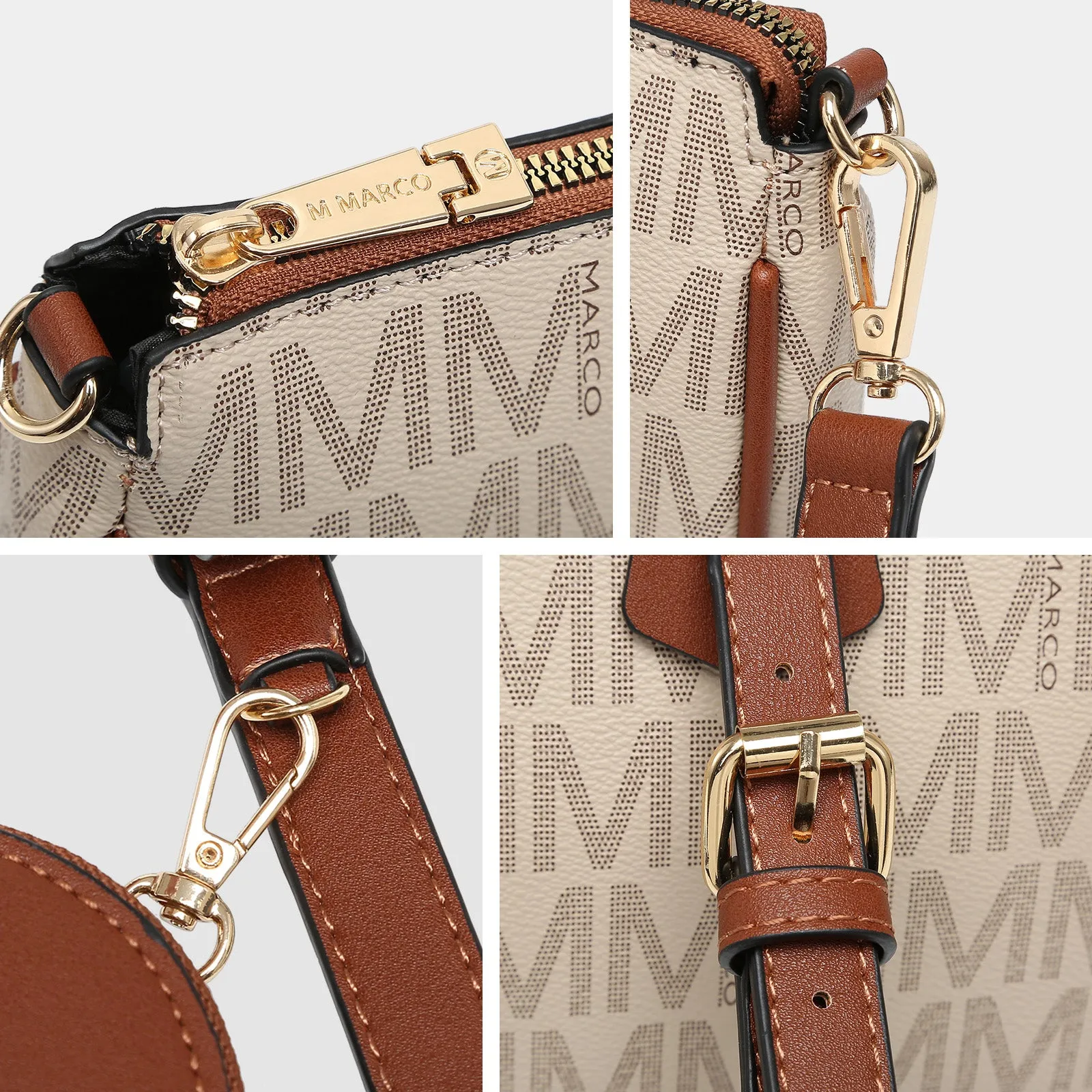 MKP Small Crossbody Bags for Women Multipurpose Soft Shoulder Handbag with Coin Purse 3pcs Set