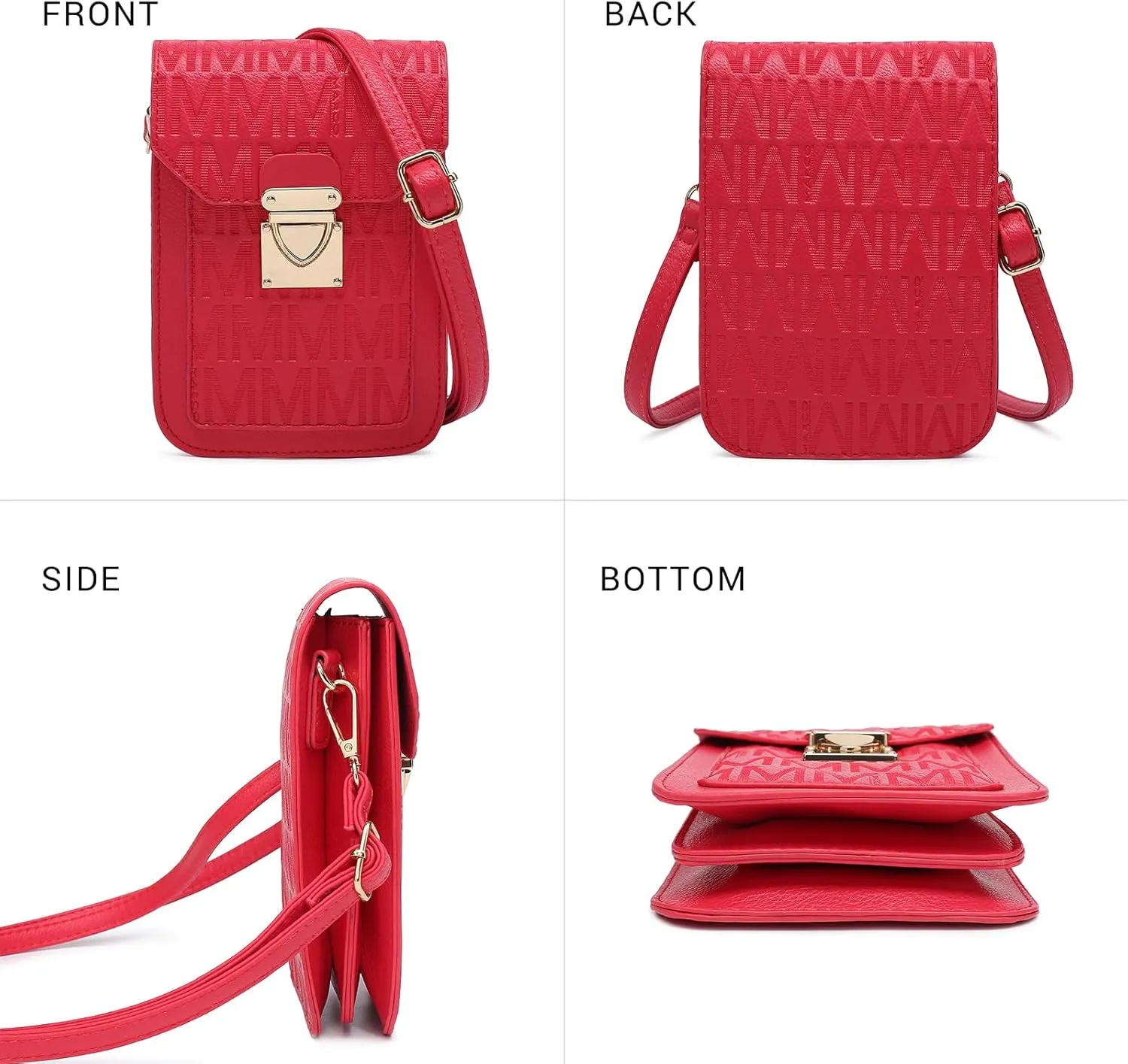 MKP Women Fashion Signature Lightweight Cute Small Crossbody Bags Cell Phone Purse Wallet Shoulder Bag With Snap Closure