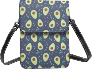 Mmm Fight Womens Crossbody Bags Avocado Pattern Phone Bag Wallet Purses Adjustable Strap