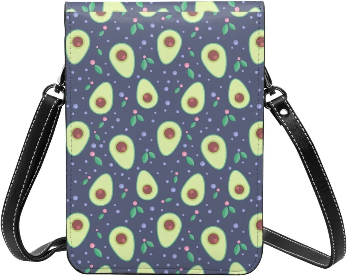 Mmm Fight Womens Crossbody Bags Avocado Pattern Phone Bag Wallet Purses Adjustable Strap