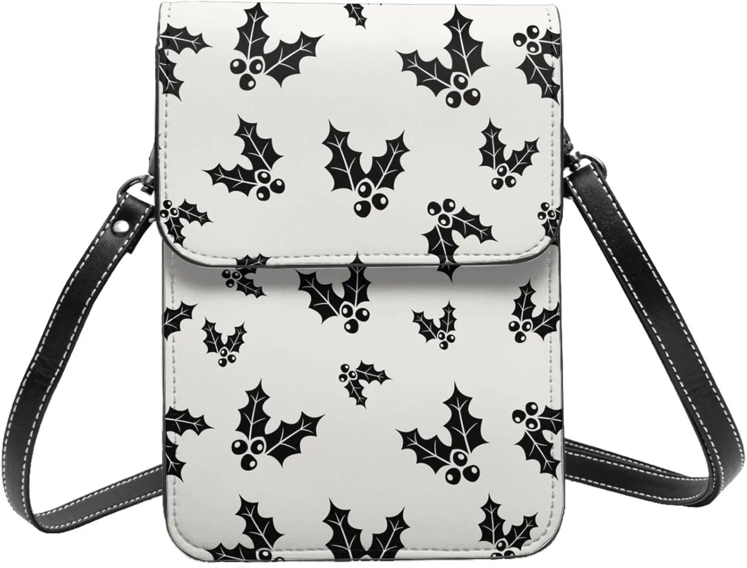 Mmm Fight Womens Crossbody Bags Christmas Pattern Phone Bag Wallet Purses Adjustable Strap