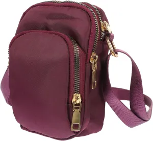 Mobile Phone Bag Women's Nylon Crossbody Shoulder Bag Purple Leisure Bag Pocketbooks for Women Crossbody