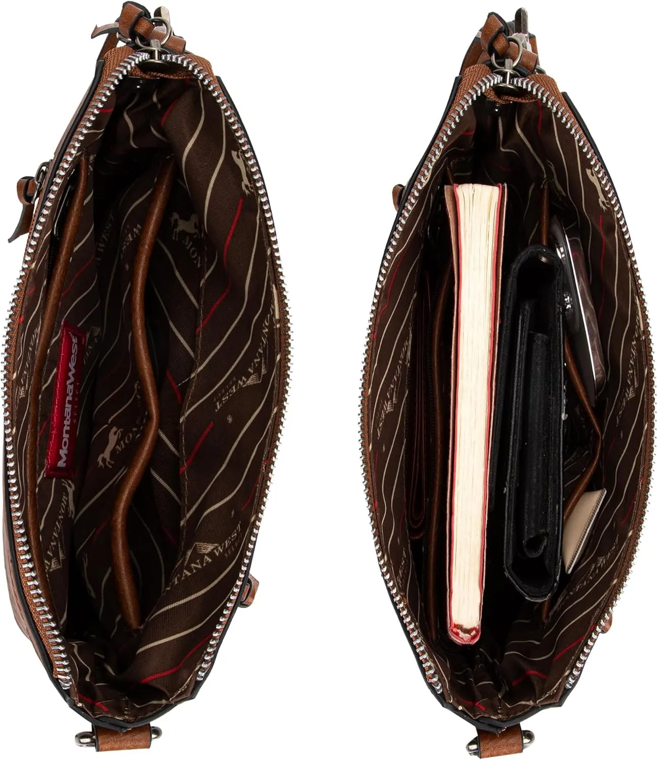 Montana West Crossbody Bag for Women Multi Pocket Cross Body Bag Purses with Guitar Strap