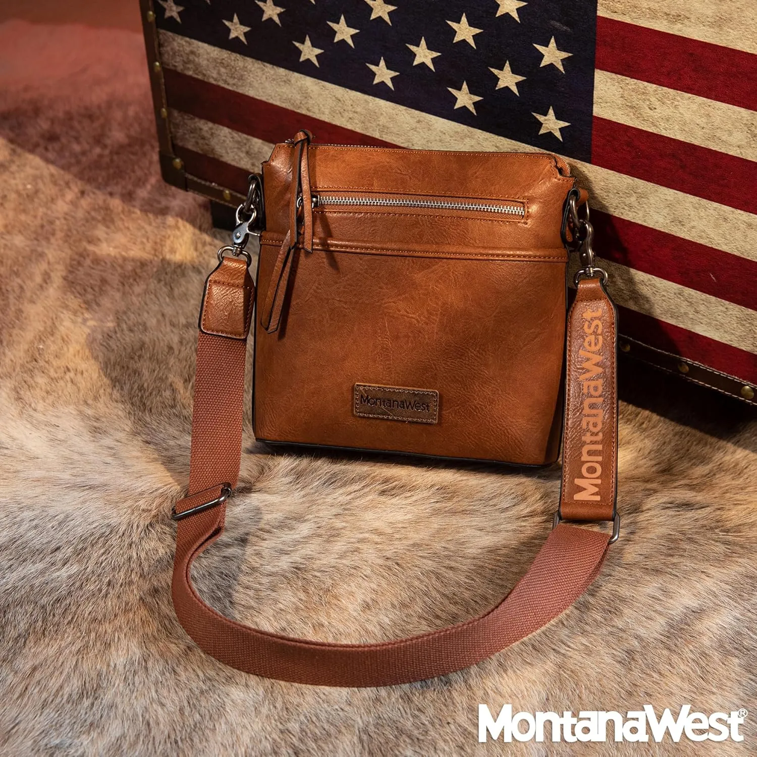 Montana West Crossbody Bag for Women Multi Pocket Cross Body Bag Purses with Guitar Strap