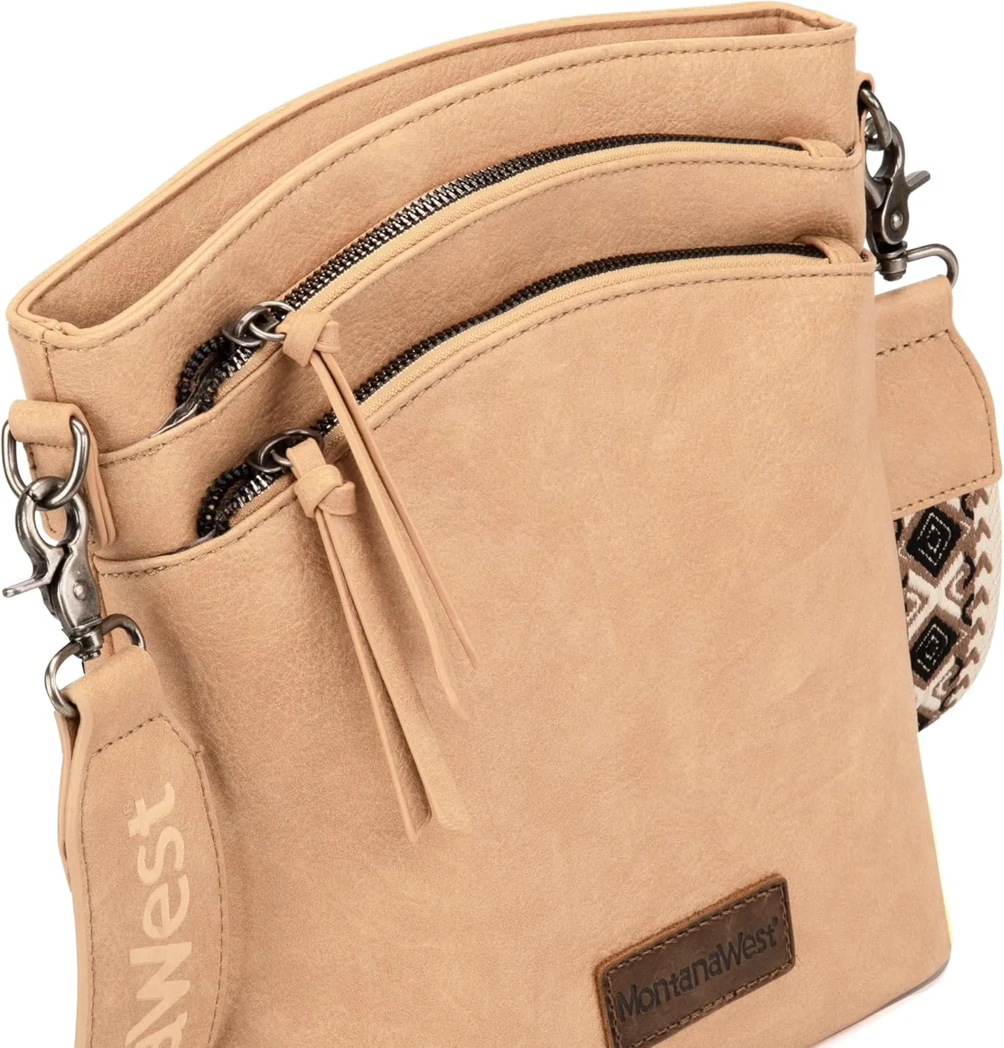 Montana West Crossbody Purses and Handbags for Women Double Compartments Cross Body Bag with Adjustable Strap