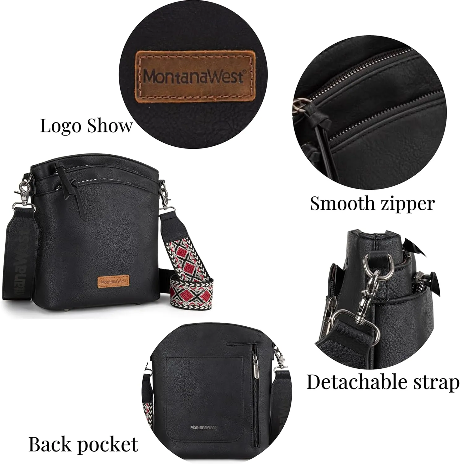 Montana West Crossbody Purses and Handbags for Women Double Compartments Cross Body Bag with Adjustable Strap