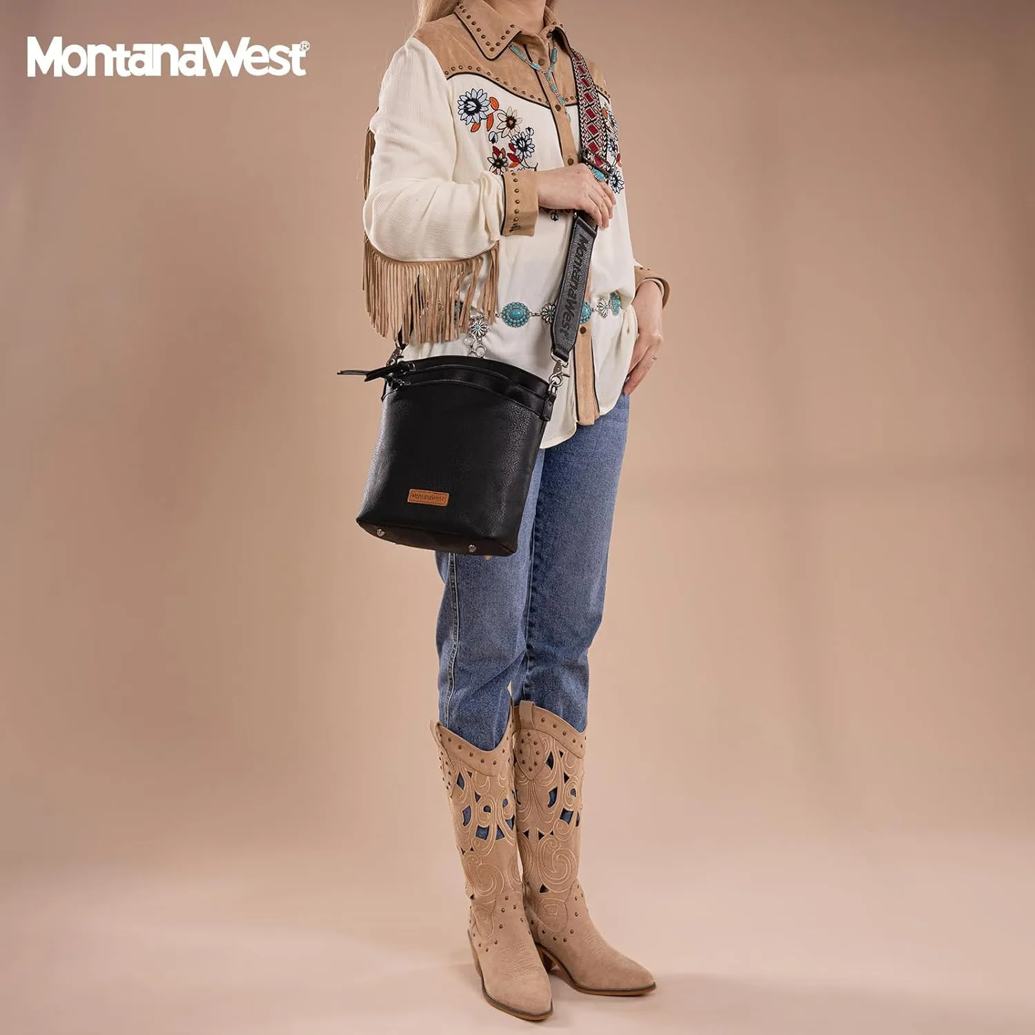 Montana West Crossbody Purses and Handbags for Women Double Compartments Cross Body Bag with Adjustable Strap