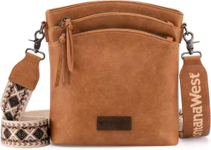 Montana West Crossbody Purses and Handbags for Women Double Compartments Cross Body Bag with Adjustable Strap