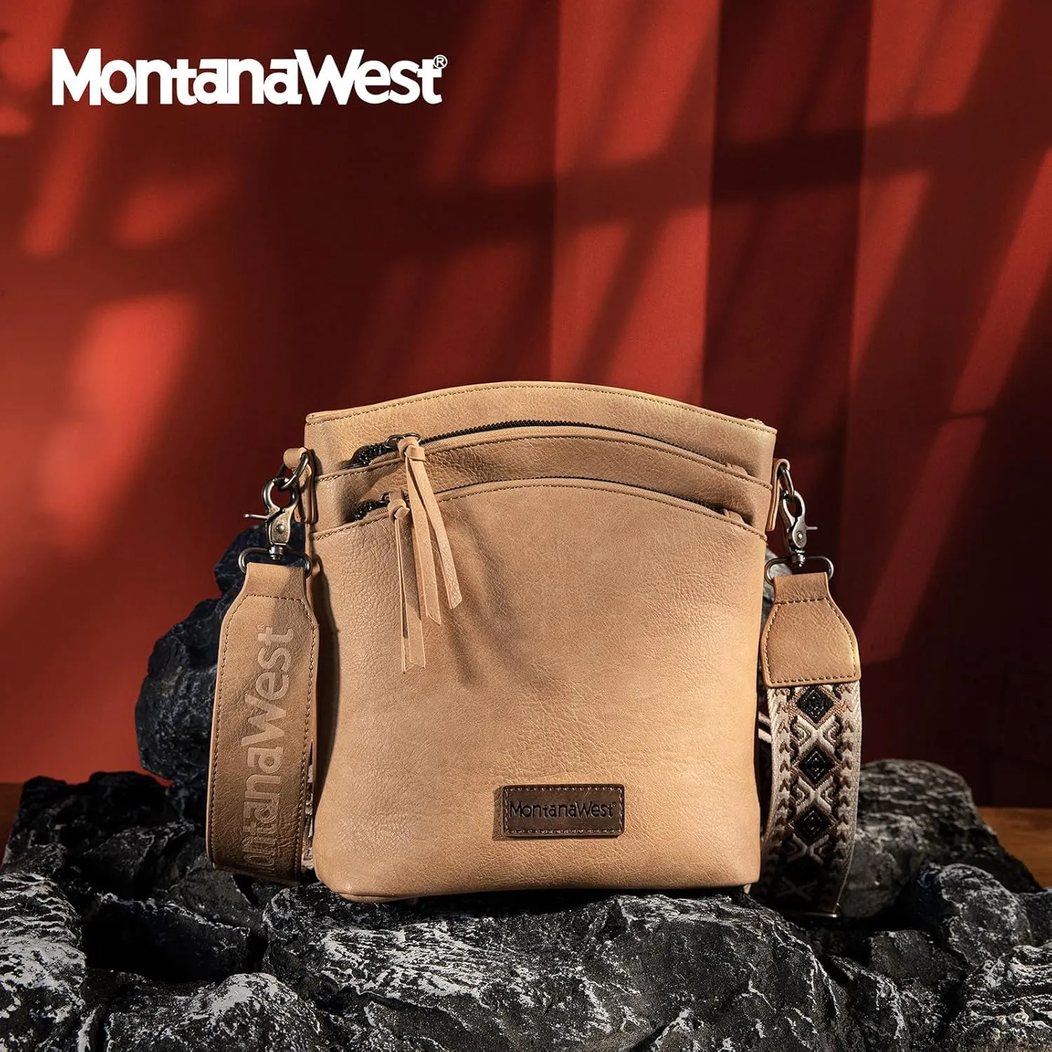 Montana West Crossbody Purses and Handbags for Women Double Compartments Cross Body Bag with Adjustable Strap