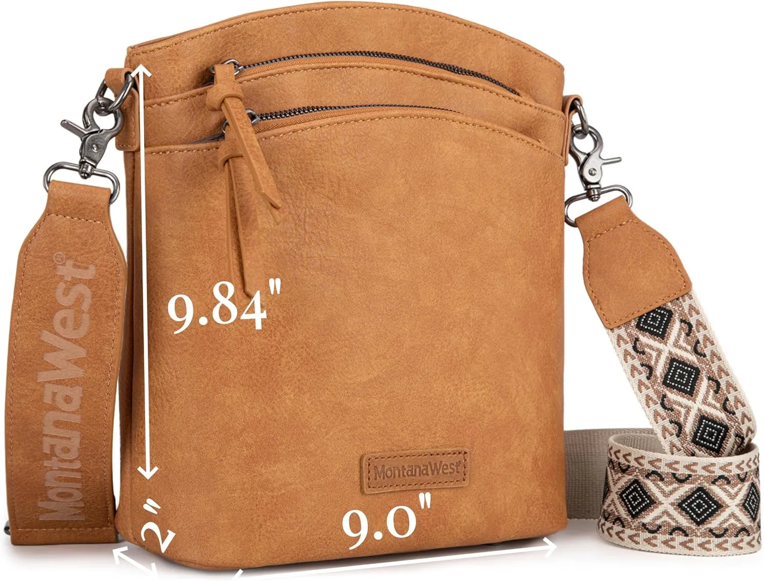 Montana West Crossbody Purses and Handbags for Women Double Compartments Cross Body Bag with Adjustable Strap