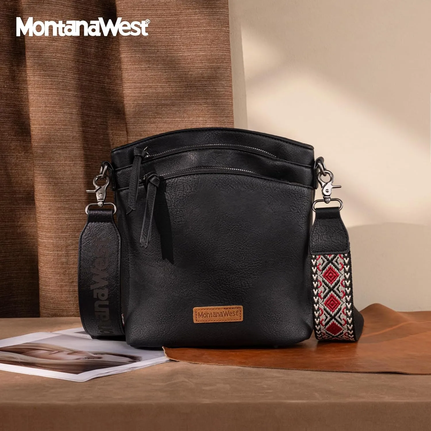 Montana West Crossbody Purses and Handbags for Women Double Compartments Cross Body Bag with Adjustable Strap