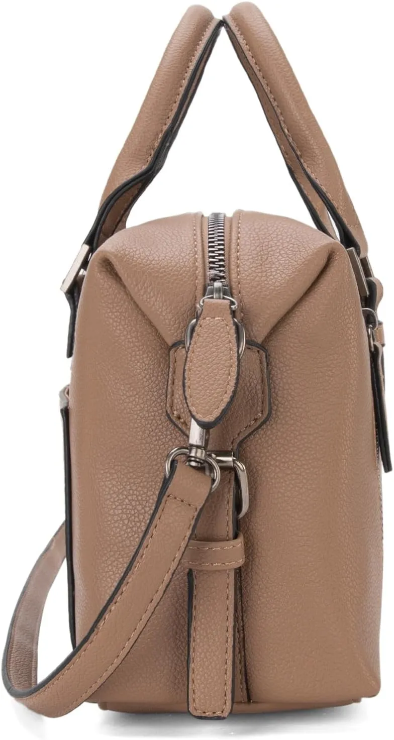 Montana West Small Satchel Purses for Women Top-handle Handbag PU Leather Crossbody Doctor Bag