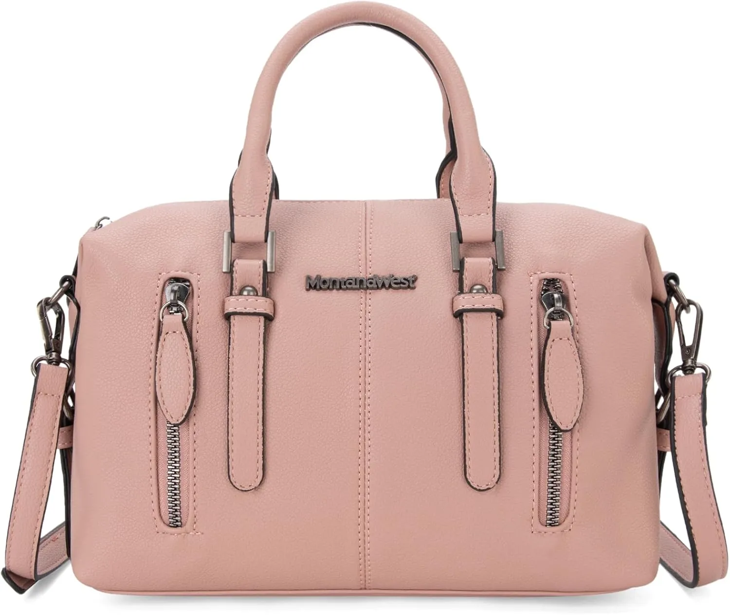Montana West Small Satchel Purses for Women Top-handle Handbag PU Leather Crossbody Doctor Bag