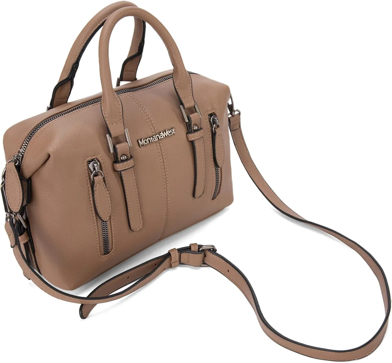 Montana West Small Satchel Purses for Women Top-handle Handbag PU Leather Crossbody Doctor Bag