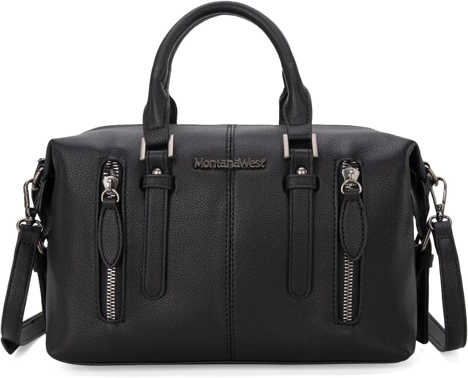 Montana West Small Satchel Purses for Women Top-handle Handbag PU Leather Crossbody Doctor Bag