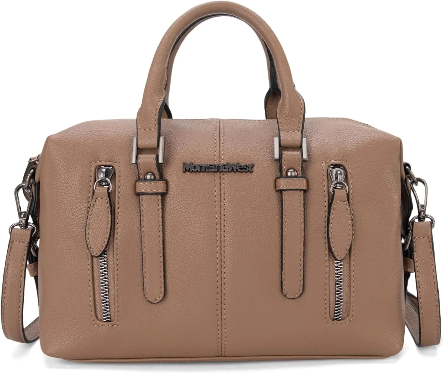 Montana West Small Satchel Purses for Women Top-handle Handbag PU Leather Crossbody Doctor Bag