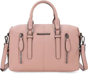 Montana West Small Satchel Purses for Women Top-handle Handbag PU Leather Crossbody Doctor Bag