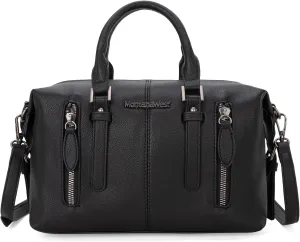 Montana West Small Satchel Purses for Women Top-handle Handbag PU Leather Crossbody Doctor Bag
