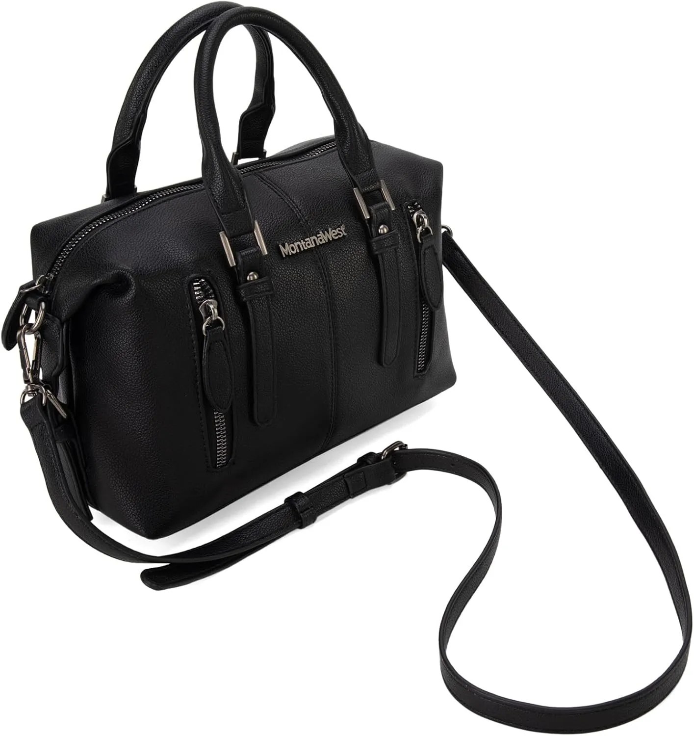 Montana West Small Satchel Purses for Women Top-handle Handbag PU Leather Crossbody Doctor Bag