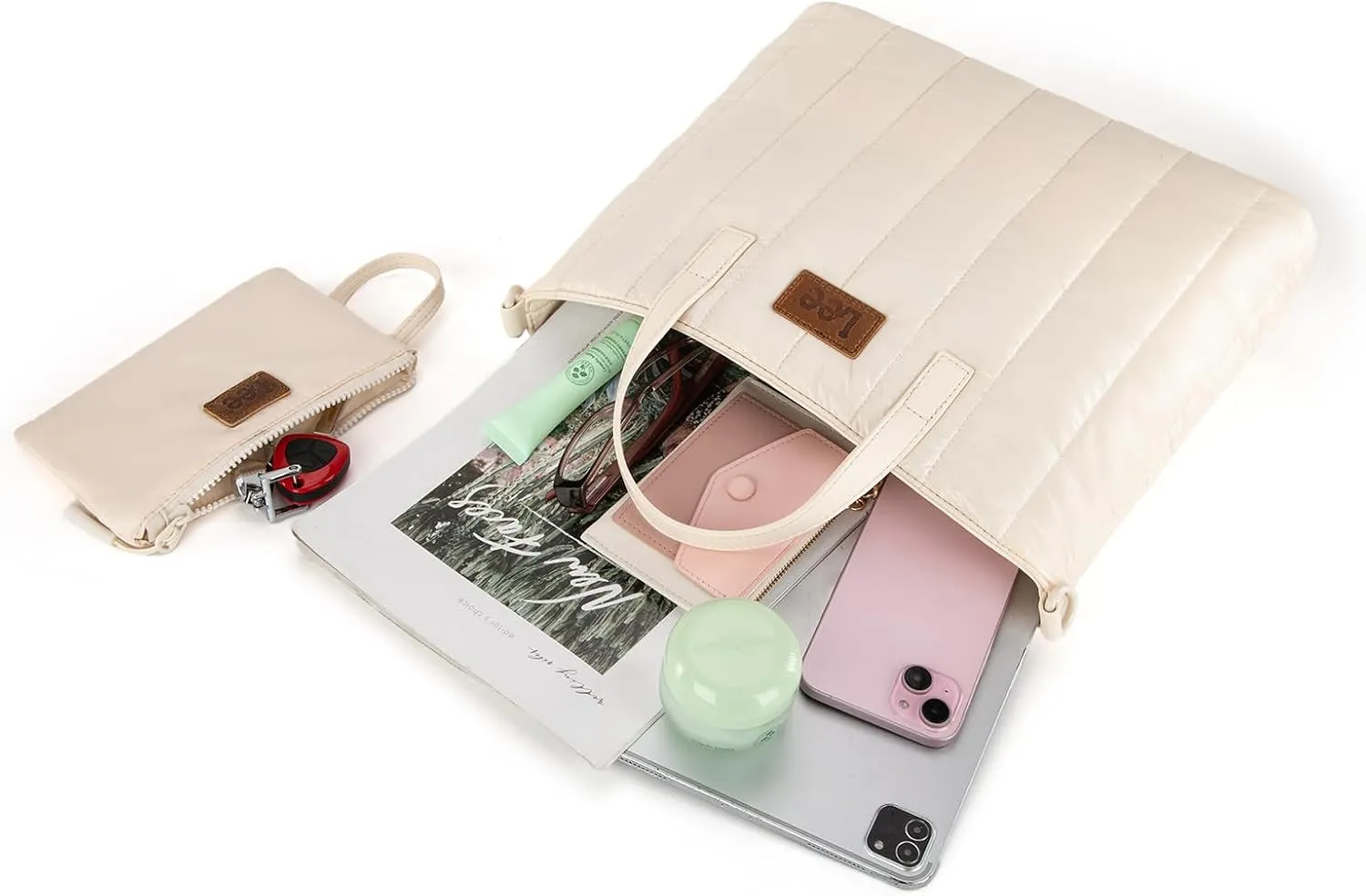 Montana West x Lee Puffer Tote Bag Lightweight Crossbody Bags for Women with Clutch
