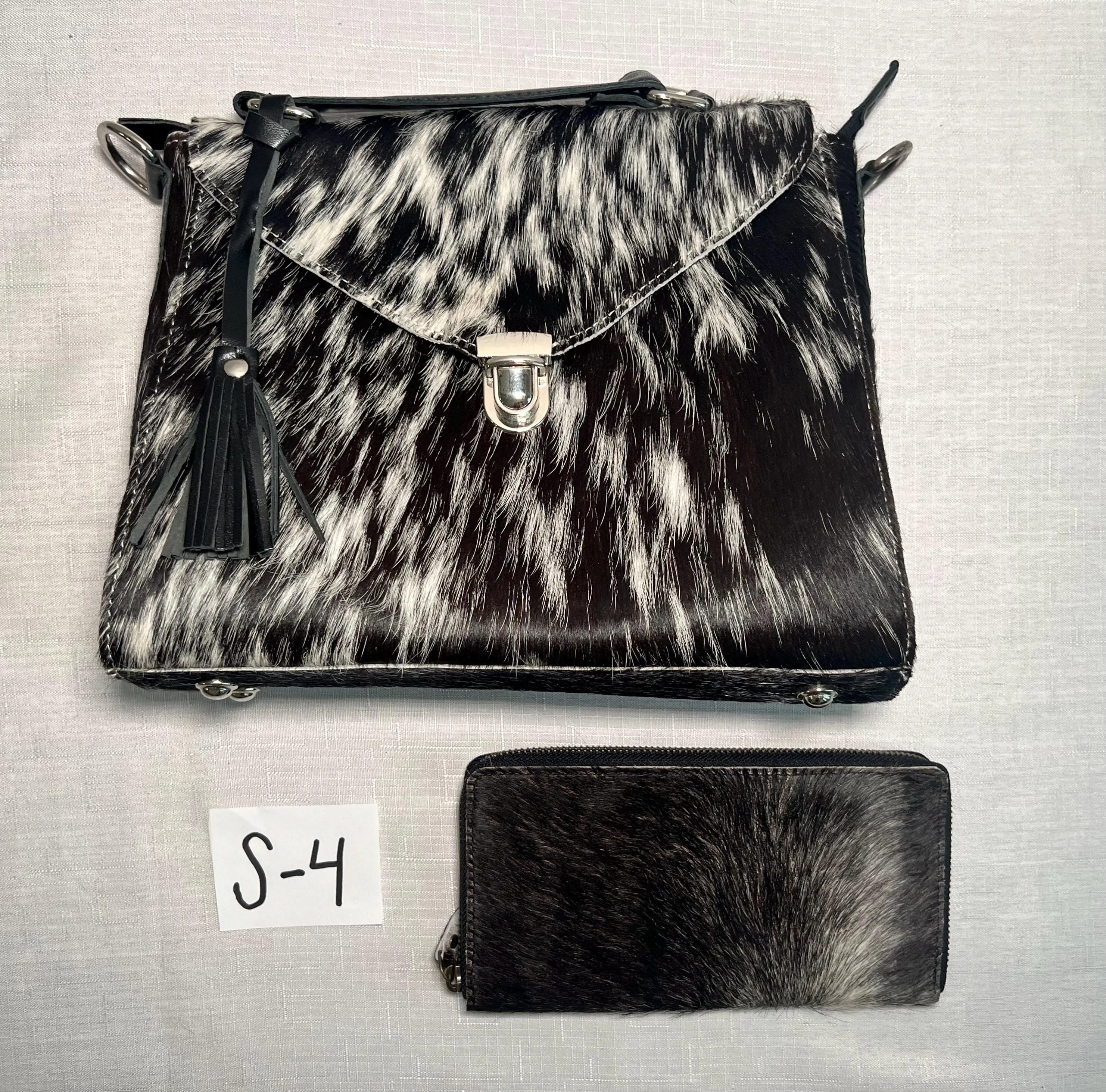 Mother's Day Gift Set- Handbag and Wallet, Real Cowhide & Leather, Premium Handbag, Secure Card Holder, Spacious and Durable Everyday Purse