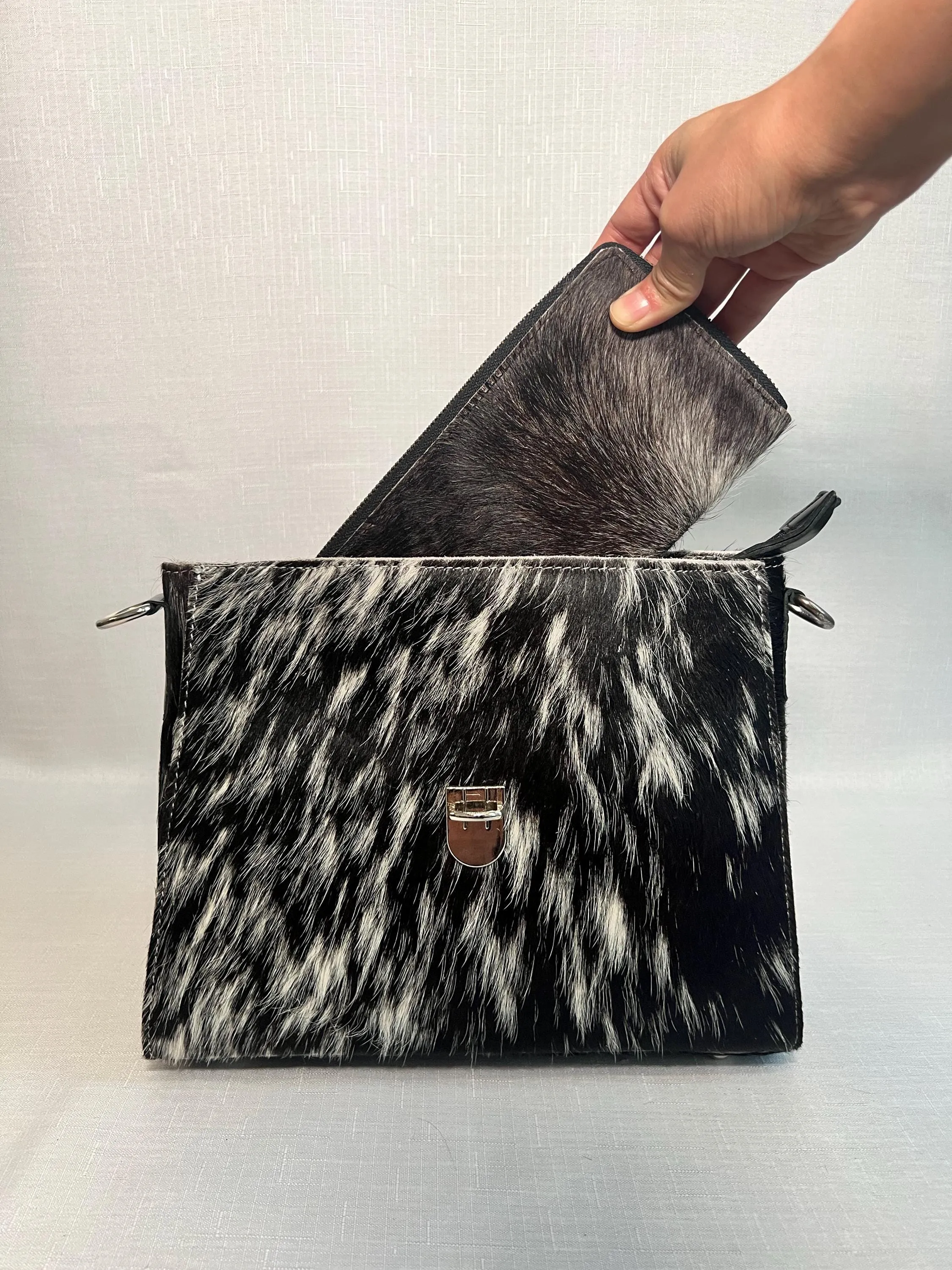 Mother's Day Gift Set- Handbag and Wallet, Real Cowhide & Leather, Premium Handbag, Secure Card Holder, Spacious and Durable Everyday Purse
