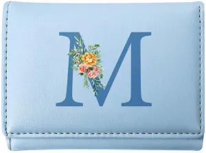 Mothers Day Gifts for Teen Girls & Women - Tri-Fold Initial Wallet with 7 Card Slots, Heart ID Window, Preppy Trendy Travel Accessories for Kids 8-10 (Pink)