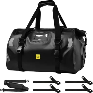 Motorcycle Tail Bag - 66L Waterproof Duffel Bag for Touring Adventure, Camping, Cycling
