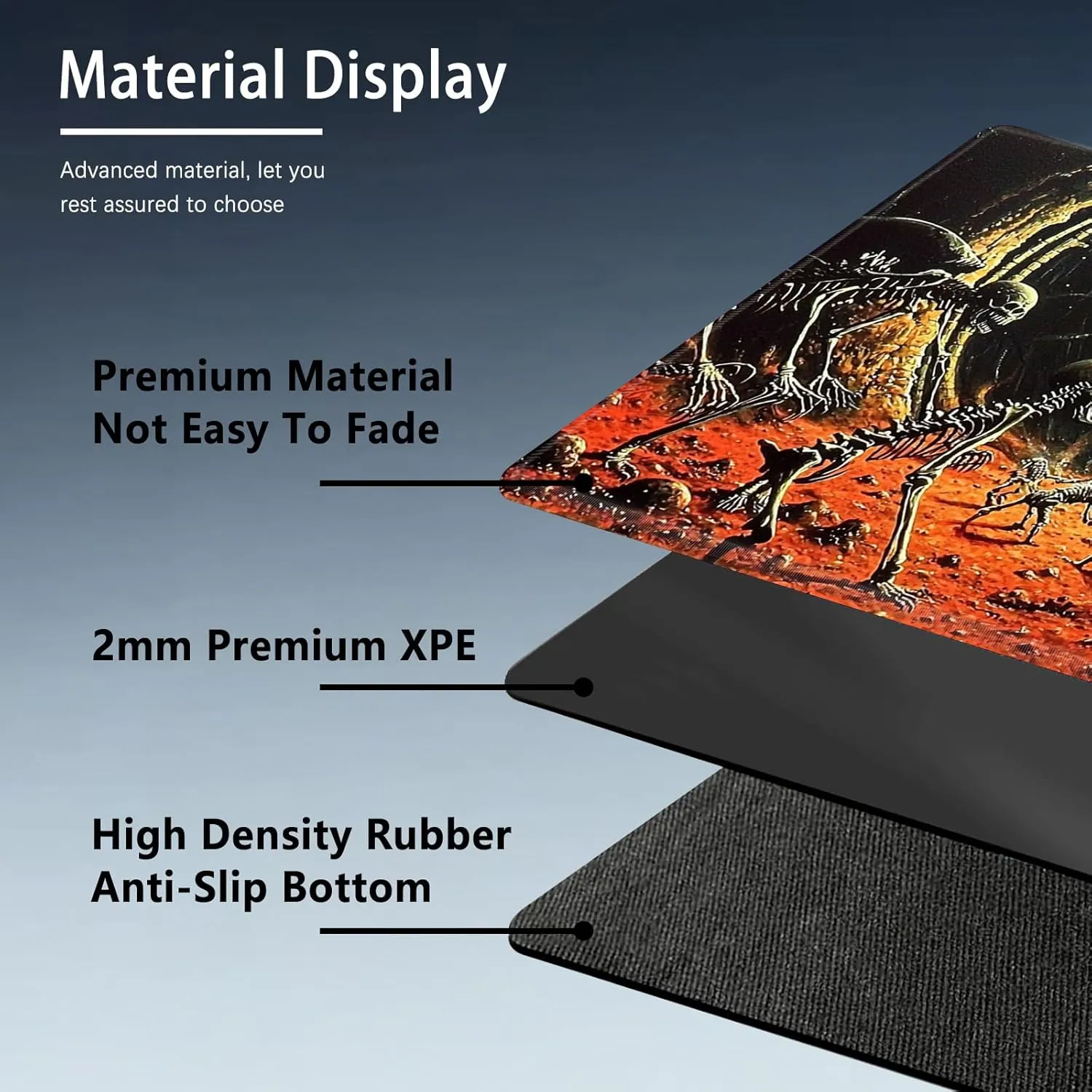MTG Playmat Size 27.56x15.75in with Storage Bags Portable Playmat TCG and Board Game Mat for Cards Rubber Base Slip-Resistant Mousepad Desk Mat,Blood Pool Mutated Skulls