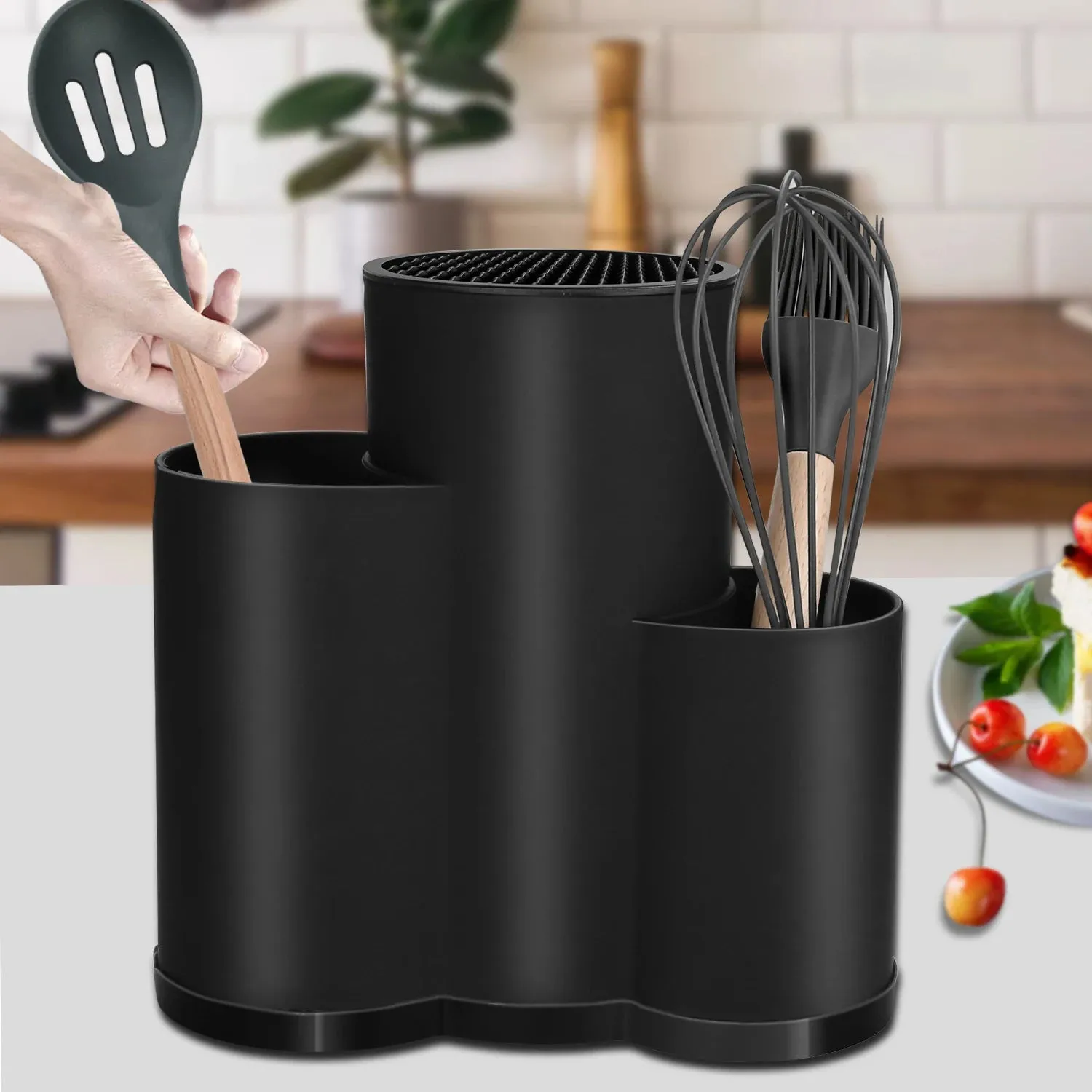 Multi-Purpose Knife Holder & Utensil Storage Rack – Kitchen Cutlery Cylinder Storage Box