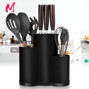 Multi-Purpose Knife Holder & Utensil Storage Rack – Kitchen Cutlery Cylinder Storage Box