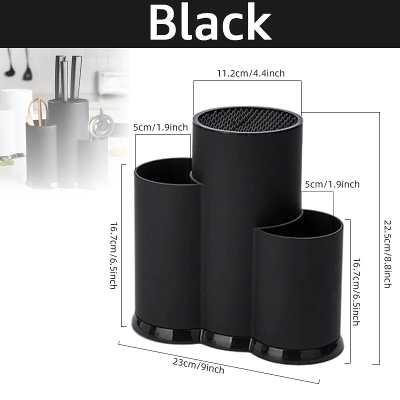 Multi-Purpose Knife Holder & Utensil Storage Rack – Kitchen Cutlery Cylinder Storage Box