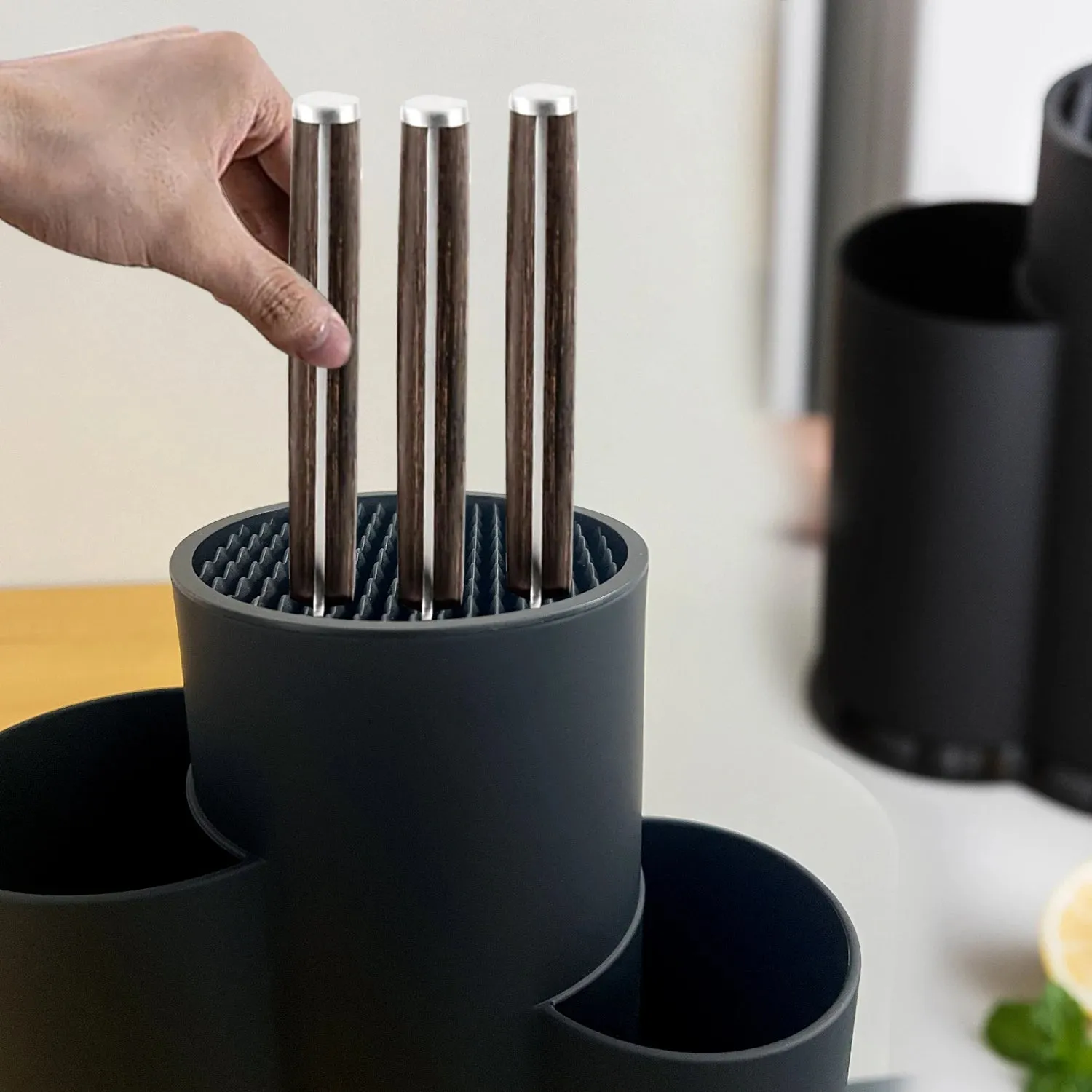 Multi-Purpose Knife Holder & Utensil Storage Rack – Kitchen Cutlery Cylinder Storage Box