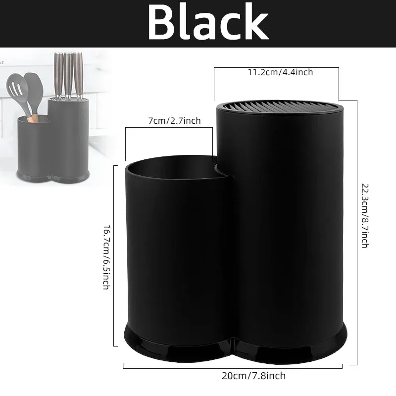 Multi-Purpose Knife Holder & Utensil Storage Rack – Kitchen Cutlery Cylinder Storage Box