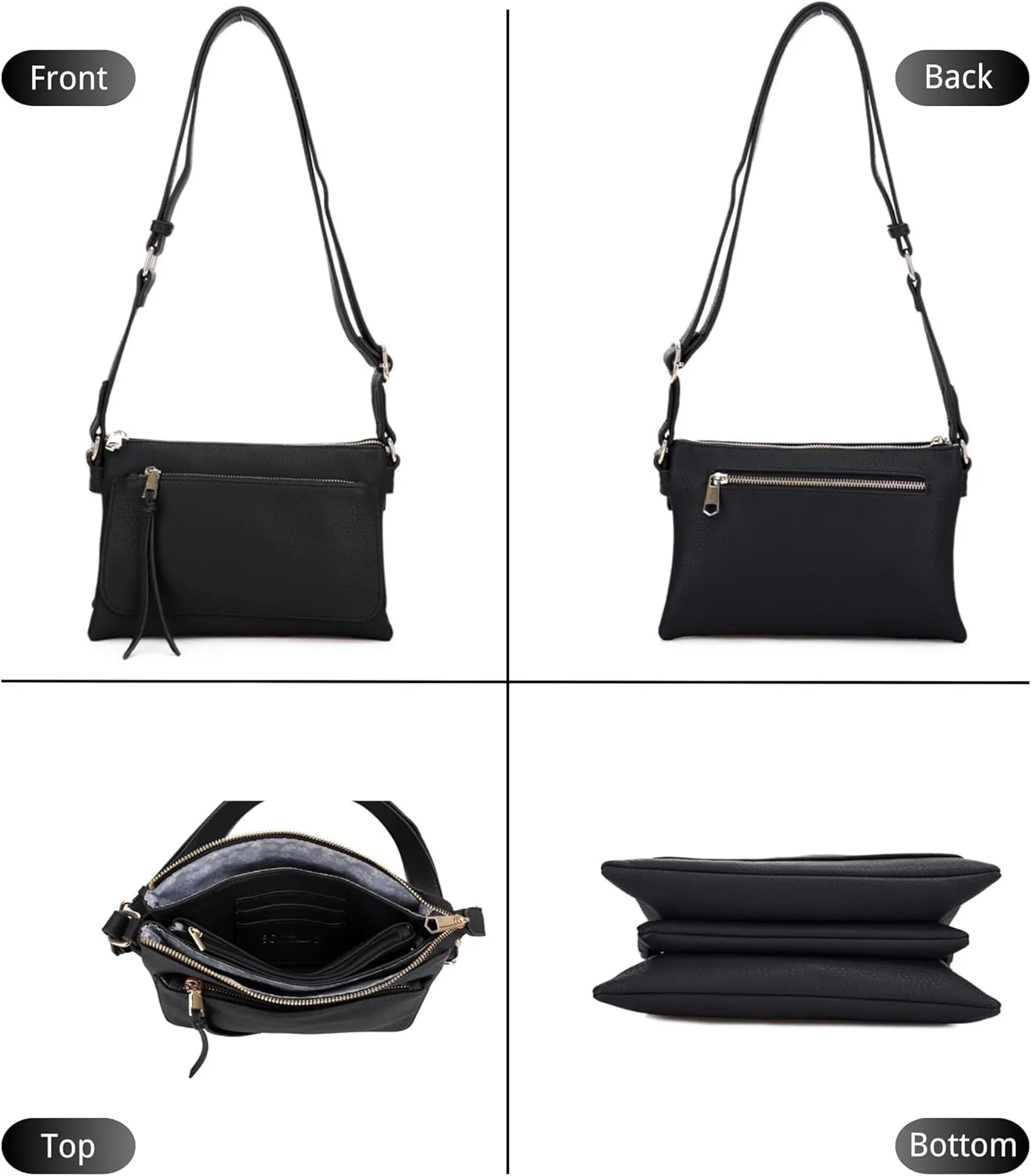 Multicompartment Functional Women Travel Crossbody with Comfortable Shoulder Strap