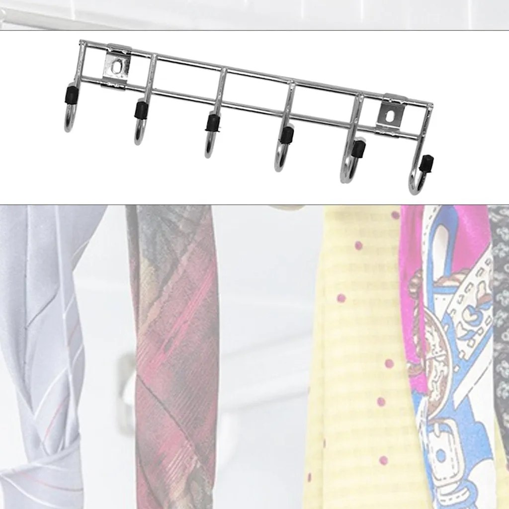 Multipurpose Stainless Steal Hanger Strip Hooks (6 Pin) - H02429
