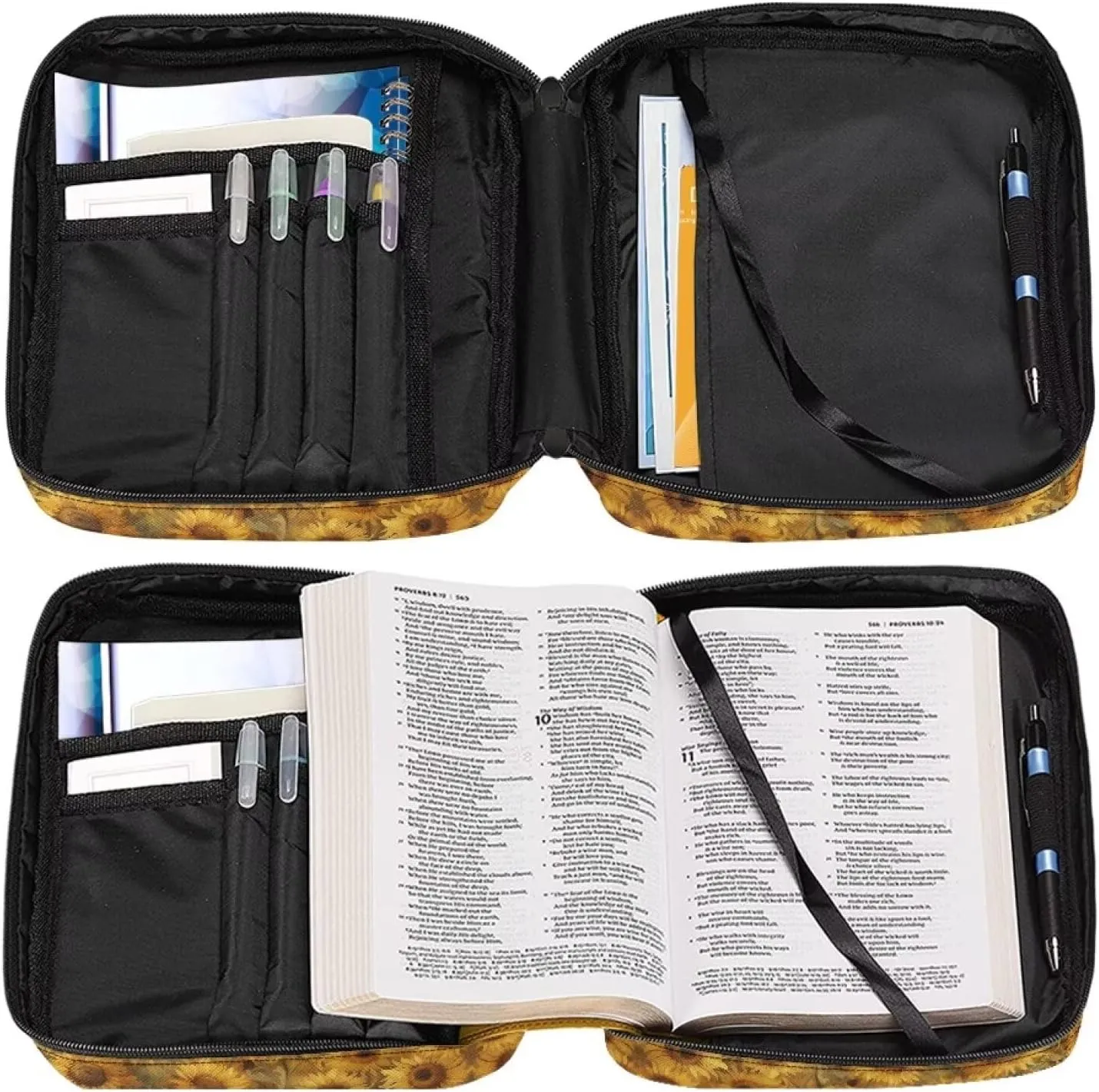 Mumeson Bible Cover for Ladies Anti Dust Bible Bags Bible Study Accessory Holder Carrying Tote Bag