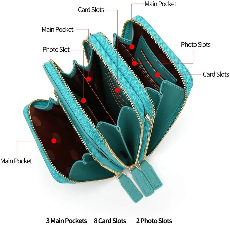 myfriday Small Crossbody Cell Phone Bag for Women, Mini Over Shoulder Handbag Purse with Credit Card Slots