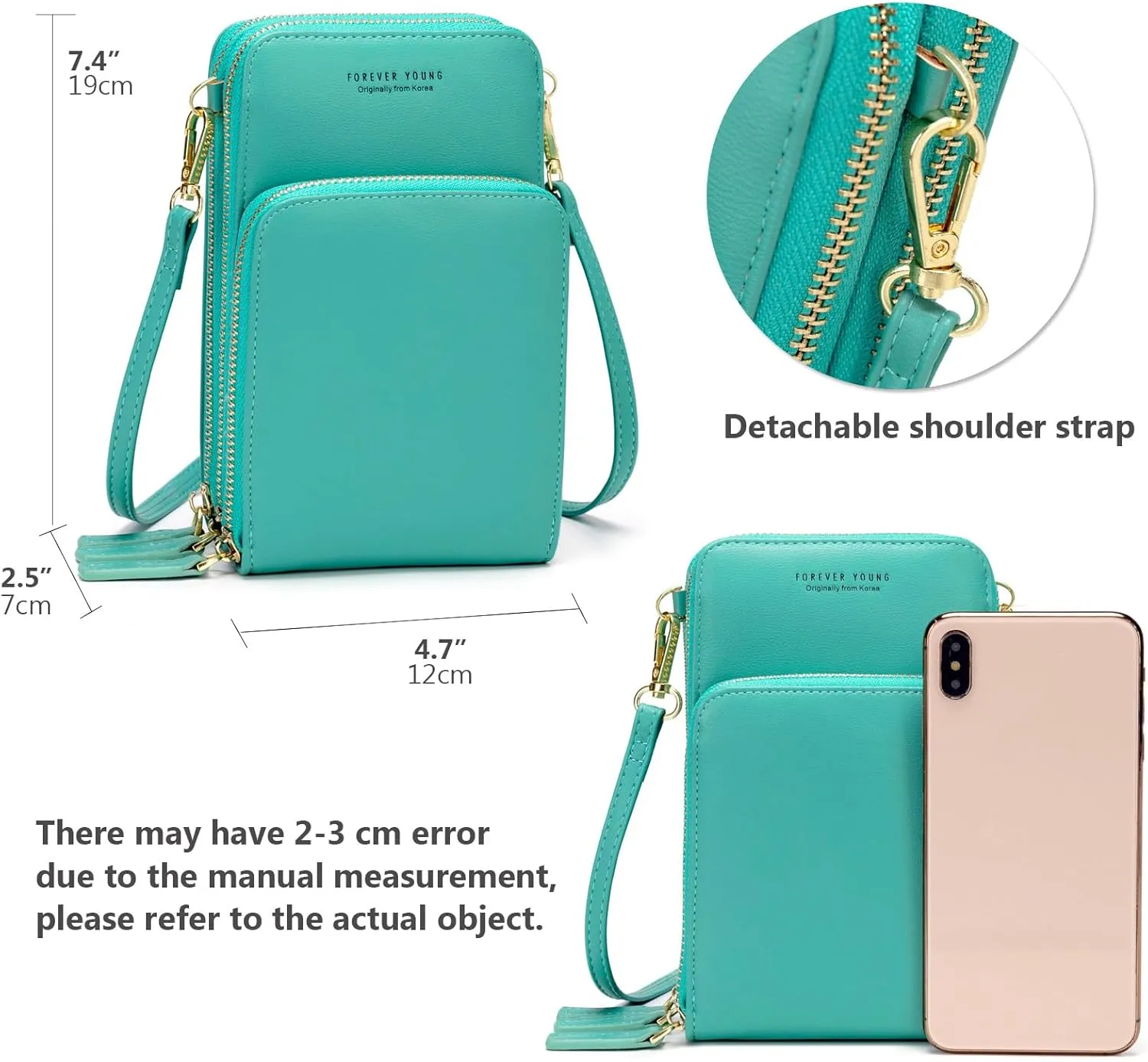 myfriday Small Crossbody Cell Phone Bag for Women, Mini Over Shoulder Handbag Purse with Credit Card Slots