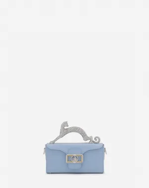 NANO PENCIL CAT BAG IN LEATHER AND RHINESTONE