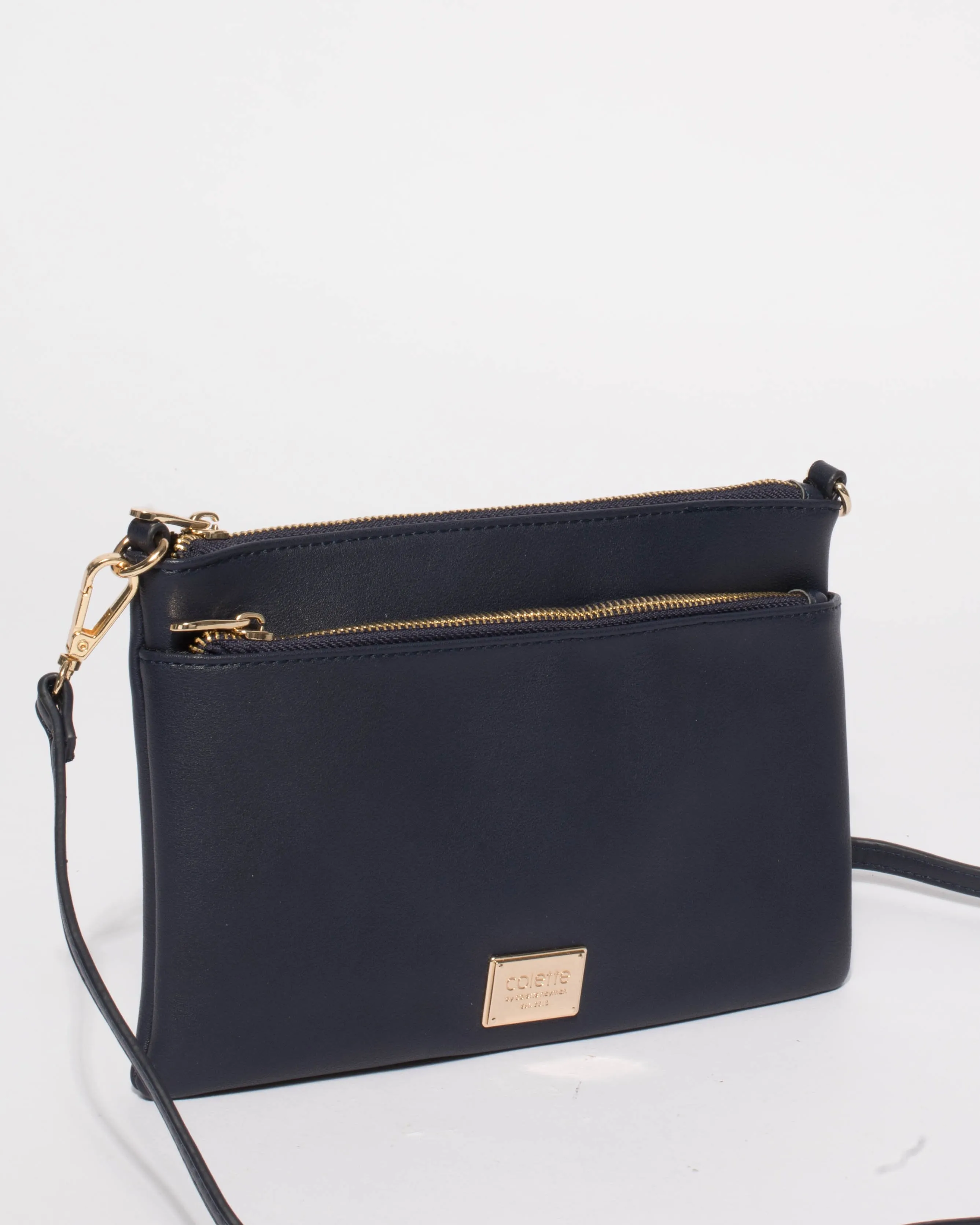 Navy Demi Double Crossbody Bag