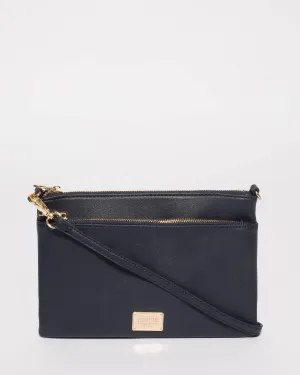 Navy Demi Double Crossbody Bag