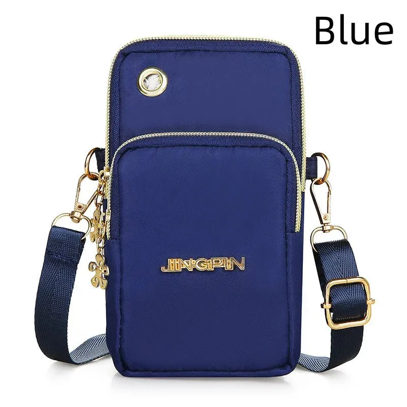 New Fashion Balloon Mobile Phone Crossbody Bags for Women Shoulder Bag Cell Phone Pouch With Headphone Plug 3 Layer Wallet 2023