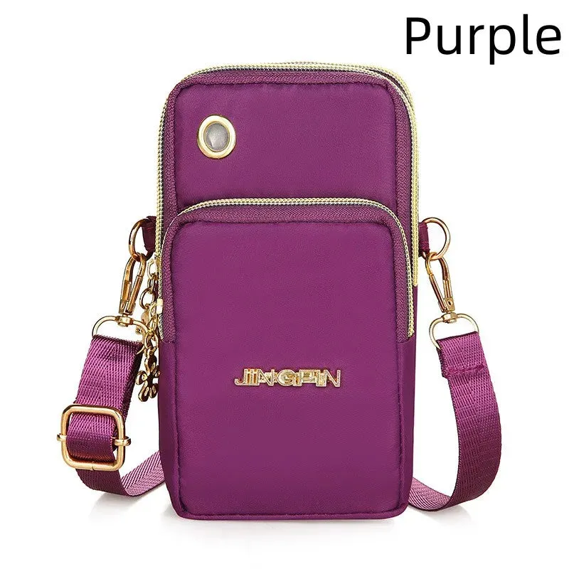 New Fashion Balloon Mobile Phone Crossbody Bags for Women Shoulder Bag Cell Phone Pouch With Headphone Plug 3 Layer Wallet 2023