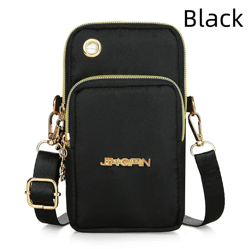 New Fashion Balloon Mobile Phone Crossbody Bags for Women Shoulder Bag Cell Phone Pouch With Headphone Plug 3 Layer Wallet 2023