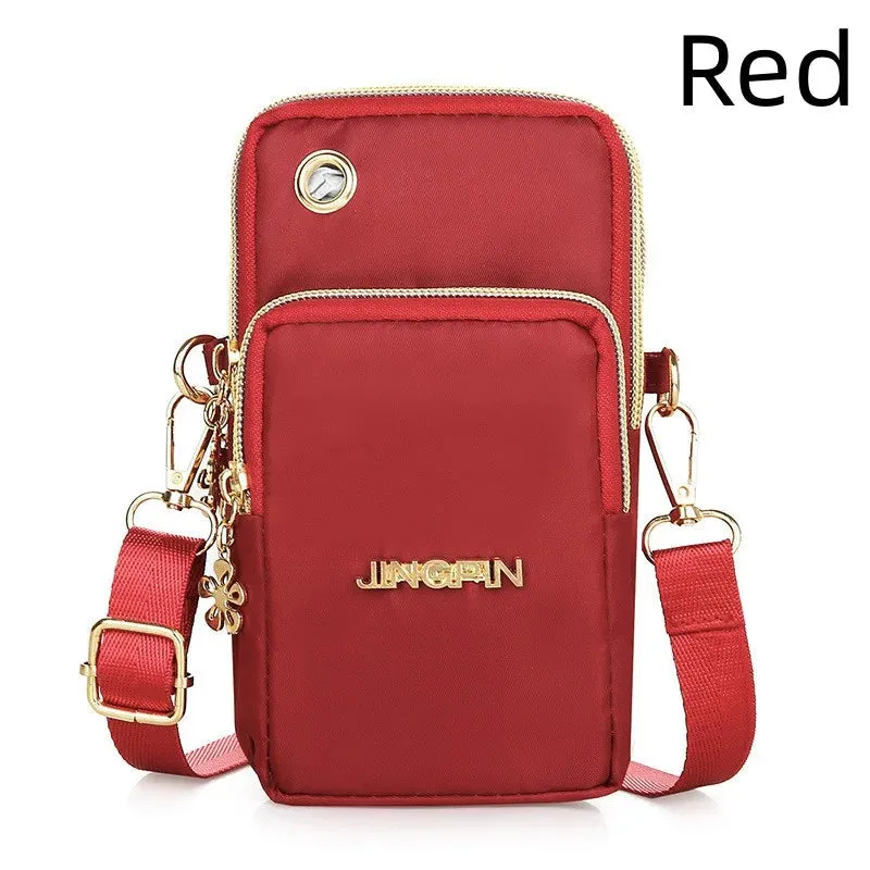 New Fashion Balloon Mobile Phone Crossbody Bags for Women Shoulder Bag Cell Phone Pouch With Headphone Plug 3 Layer Wallet 2023