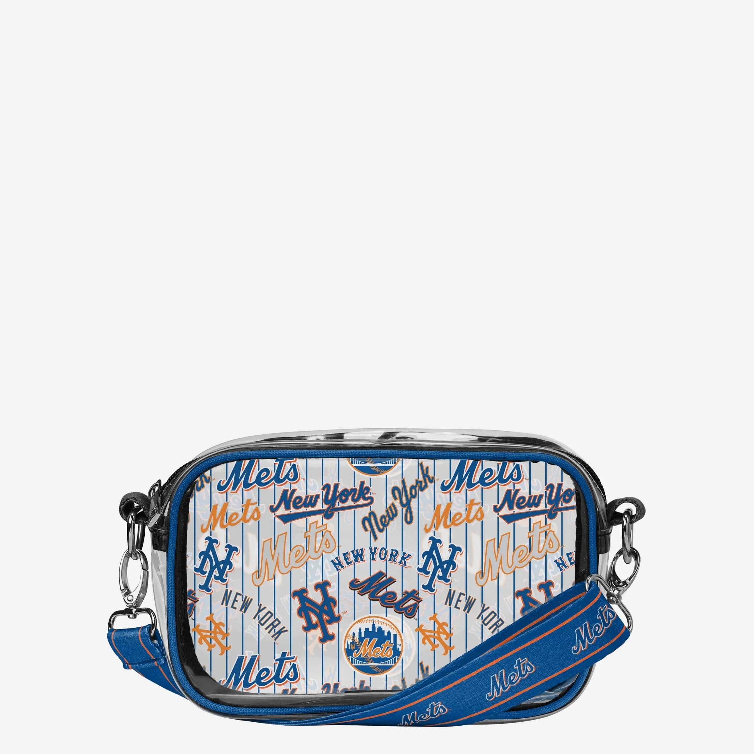 New York Mets Repeat Retro Print Clear Crossbody Bag