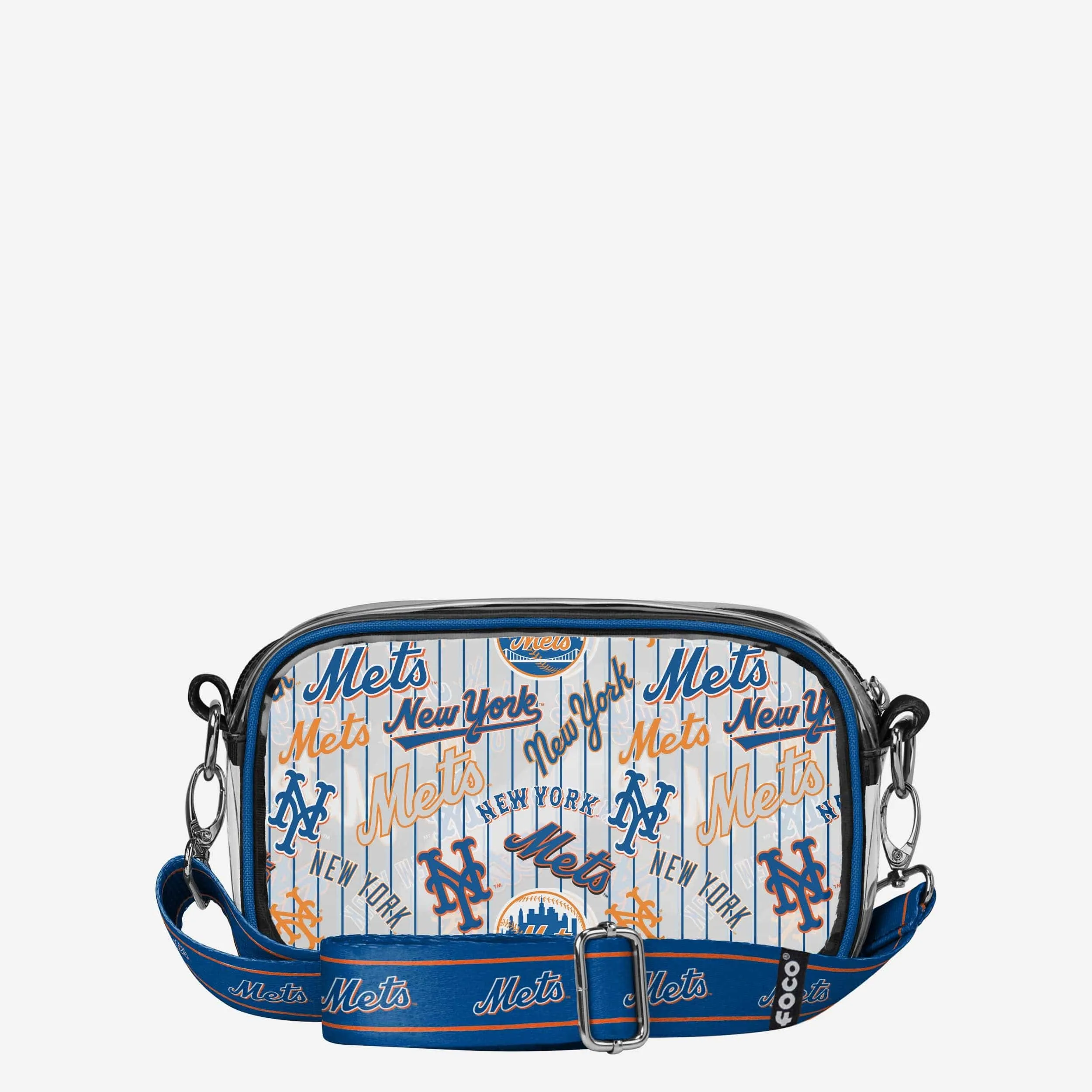 New York Mets Repeat Retro Print Clear Crossbody Bag